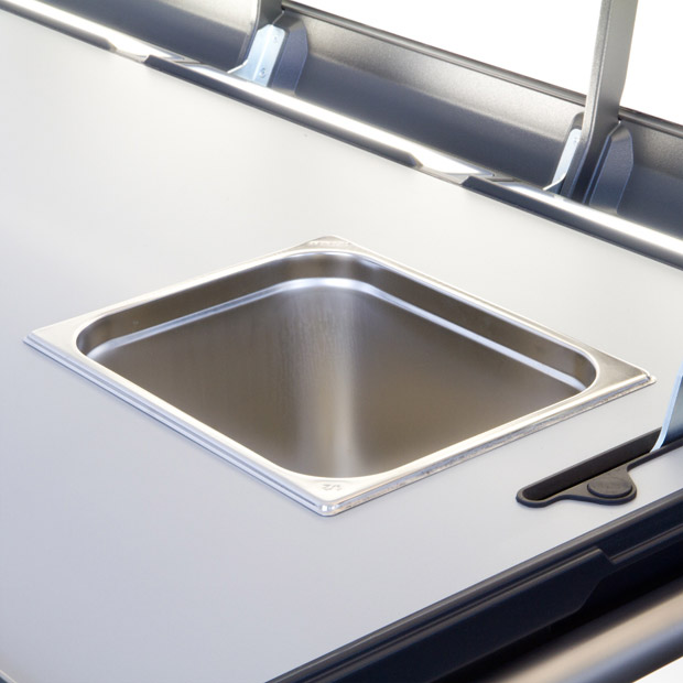 Stainless steel gastronorm for crushed ice or ice cubes 