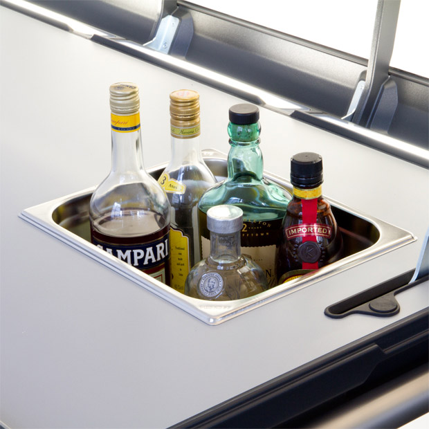 Stainless steel gastronorm for beverages or liquor bottles to be used by the barman